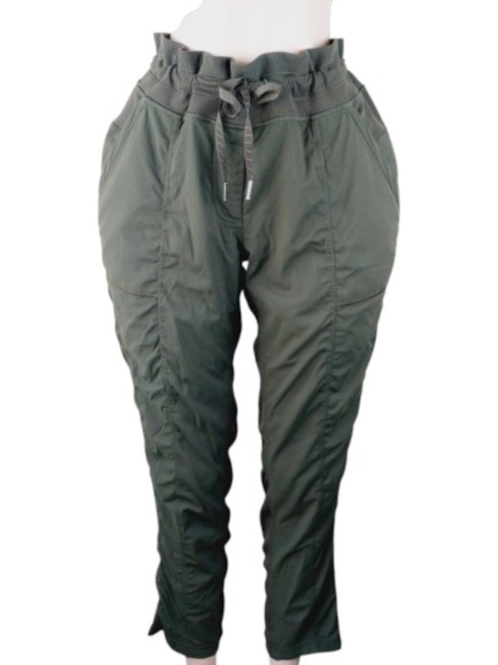 Lululemon Women's Dark Olive Dancing Studio Relax Ankle Pants Size 12